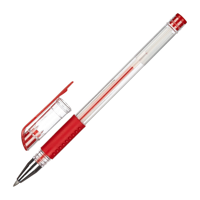 Ручка гелевая 0,7мм стержень красный