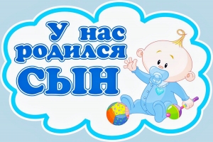 Набор д/декор.авто"У меня родился(ась)сын(дочь)HL-